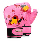 Kid 1 Pair Leather Boxing Gym Golves Fitness Training Boxing Gloves Sanda Sandbag Training Protector Gym Fitness Equipment