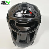 BNPRO Boxing Headguard with Mask Muay Thai Taekwondo Helmet Mask Removable Kickboxing TKD Sparring Sanda Training Headgear