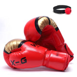 REXCHI Kick Boxing Gloves for Men Women PU Karate Muay Thai Guantes De Boxeo Free Fight MMA Sanda Training Adults Kids Equipment
