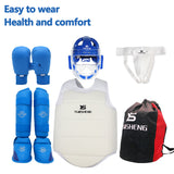 Karate Protective Gear Set/Children's Full Set Of Helmet Mask/Head Boxing Sanda Fighting Full Protective Suit/Training Protectio