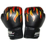 Child Boxing Gloves Kids Professional Training Fighting Gloves Muay Thai Sparring Punching Kickboxing Breathable PU Flame Gloves