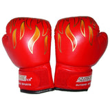Child Boxing Gloves Kids Professional Training Fighting Gloves Muay Thai Sparring Punching Kickboxing Breathable PU Flame Gloves