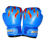 Child Boxing Gloves Kids Professional Training Fighting Gloves Muay Thai Sparring Punching Kickboxing Breathable PU Flame Gloves