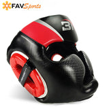 Hot Full-Covered Boxing Helmet Muay Thai PU Leather Training Sparring Boxing Headgear Gym Equipment Taekwondo Head Guard