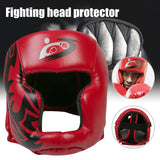 Wrestle Protective Headgear Adjustable Size PU Leather Soft Head Protector for Boxing FDX99