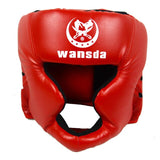 Headgear Closed Type Competition Fitness Equipment Boxing Helmet Adults Martial Art Head Guard Faux Leather Practical Protector
