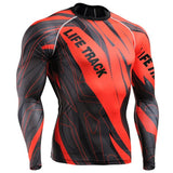 men boxing jersey shirt long sleeve skulls printing tops clothes 3d sublimation printed slim fit clothing for gym exercise