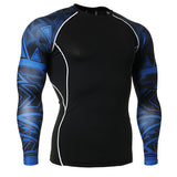 men boxing jersey shirt long sleeve skulls printing tops clothes 3d sublimation printed slim fit clothing for gym exercise