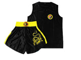 Kid Adult Embroidered Dragon Sanda Boxing Top and Shorts Muay Thai Costume for Men Women Martial Arts Performance Jersey Clothes